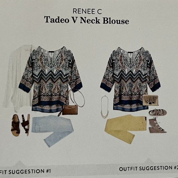 Tadeo V Neck Blouse - Picture 2 of 3